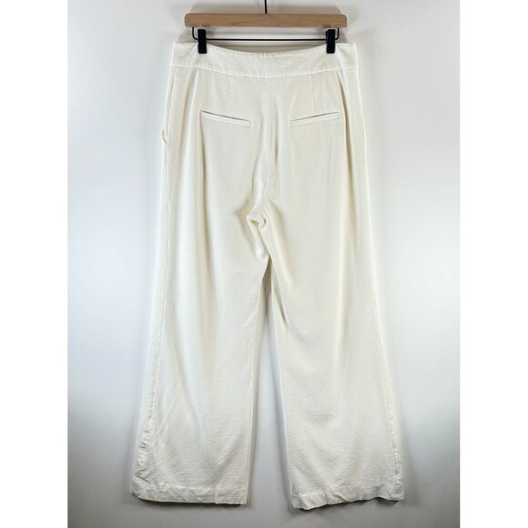 Veronica Beard Womens Pants White Robinne Pleated Crepe Wide Leg Dress Size 10 - Picture 3 of 9